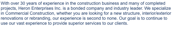 Heron Enterprises Inc